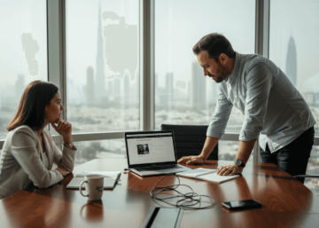 Consultant discusses Dubai business website plan